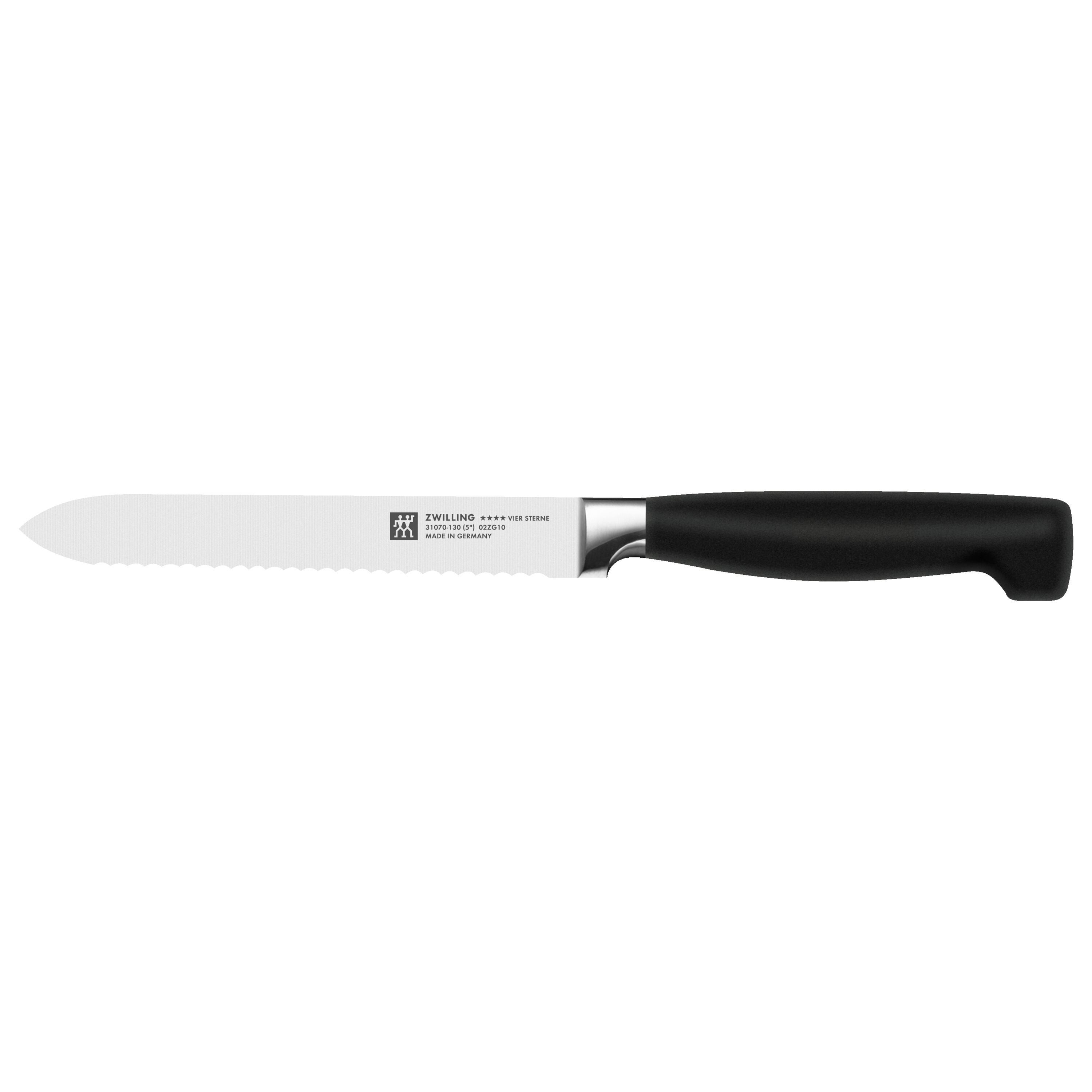 Zwilling Four Star 5-Inch Utility Knife, Serrated Edge