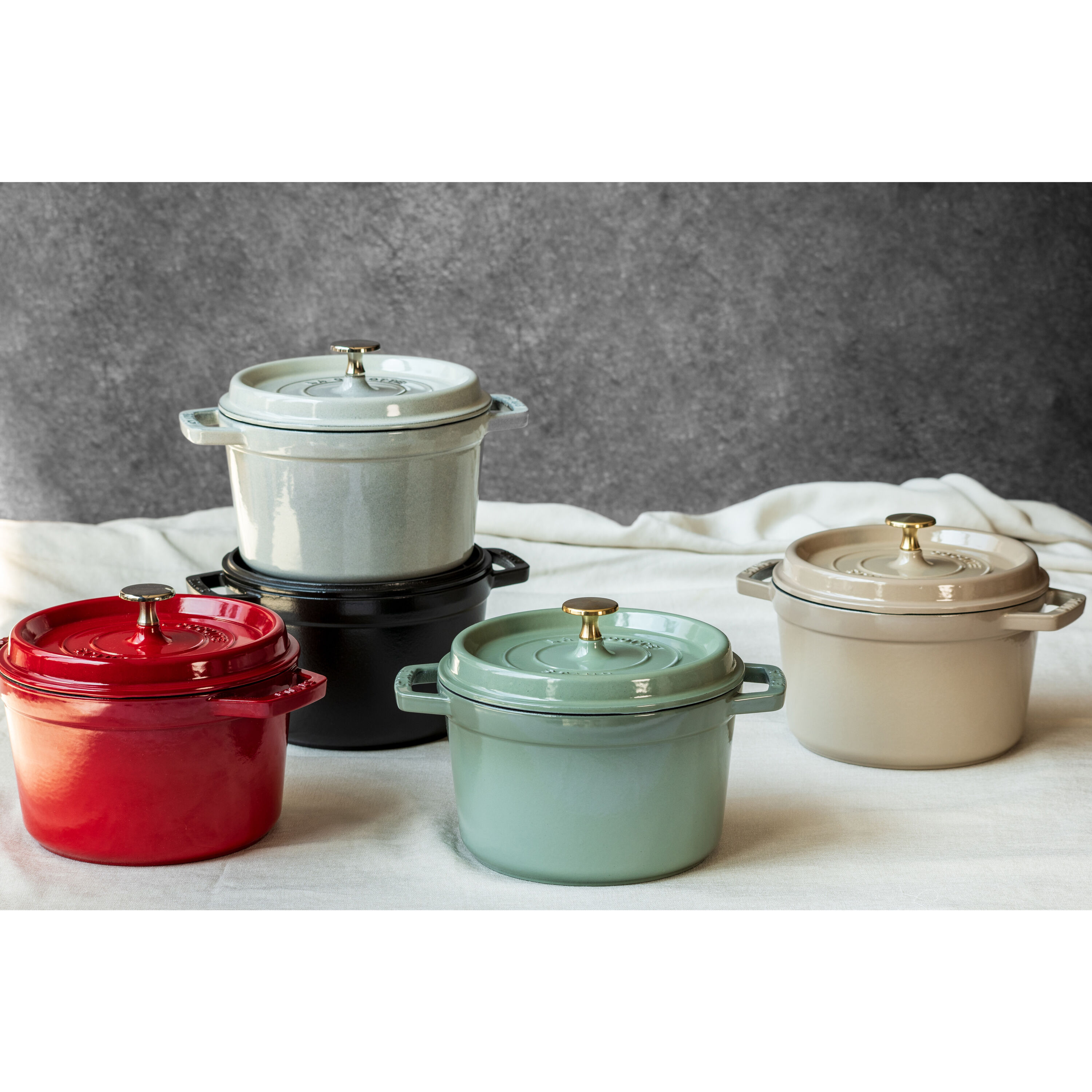 STAUB／ストウブ　グランドココット24cm リネン ピコ・ココットラウンド リネン 14cm→16cm | 商品詳細 | 高島屋