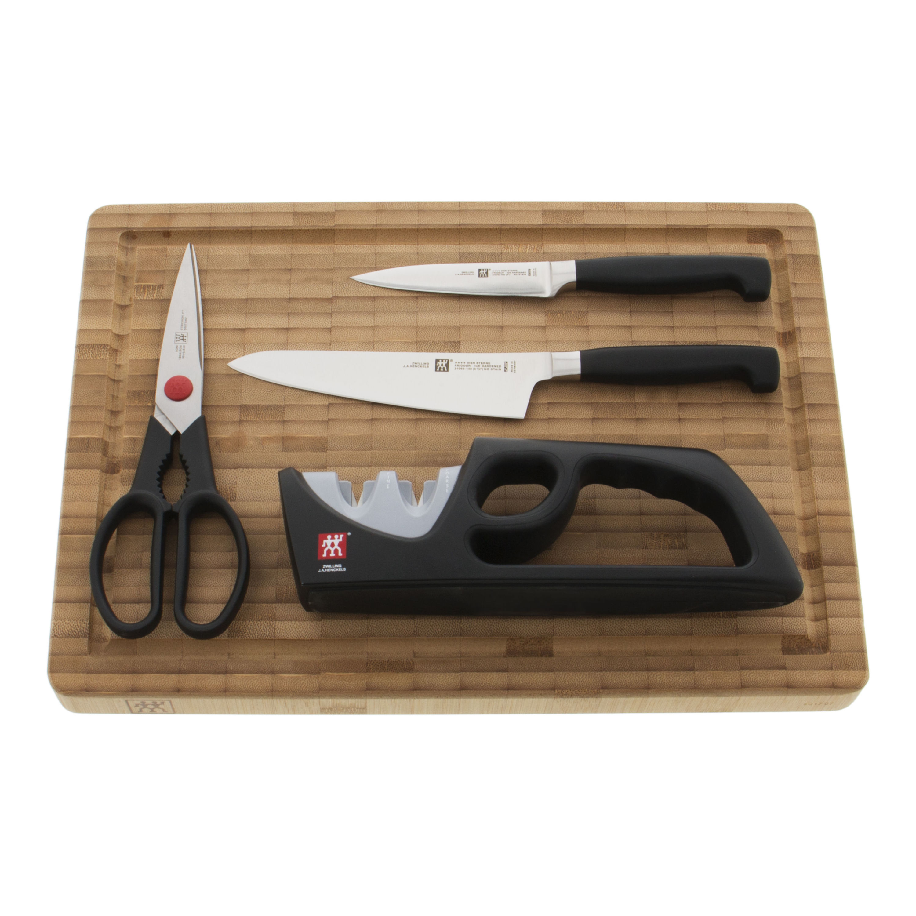 Zwilling Charcuterie Cheese Knife and Board 4-piece Set