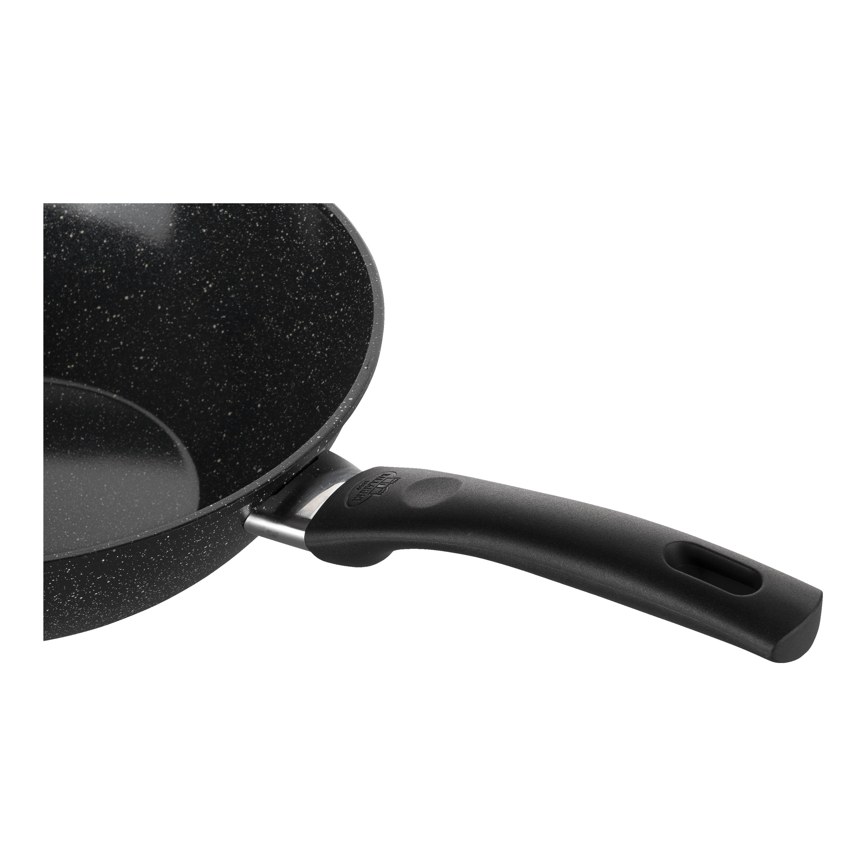 Wok Ballarini 28 Cm Antiaderente Con Particelle Di Diamante - Linea Cervinia Diamond, Adatto A Tutti I Piani Cottura