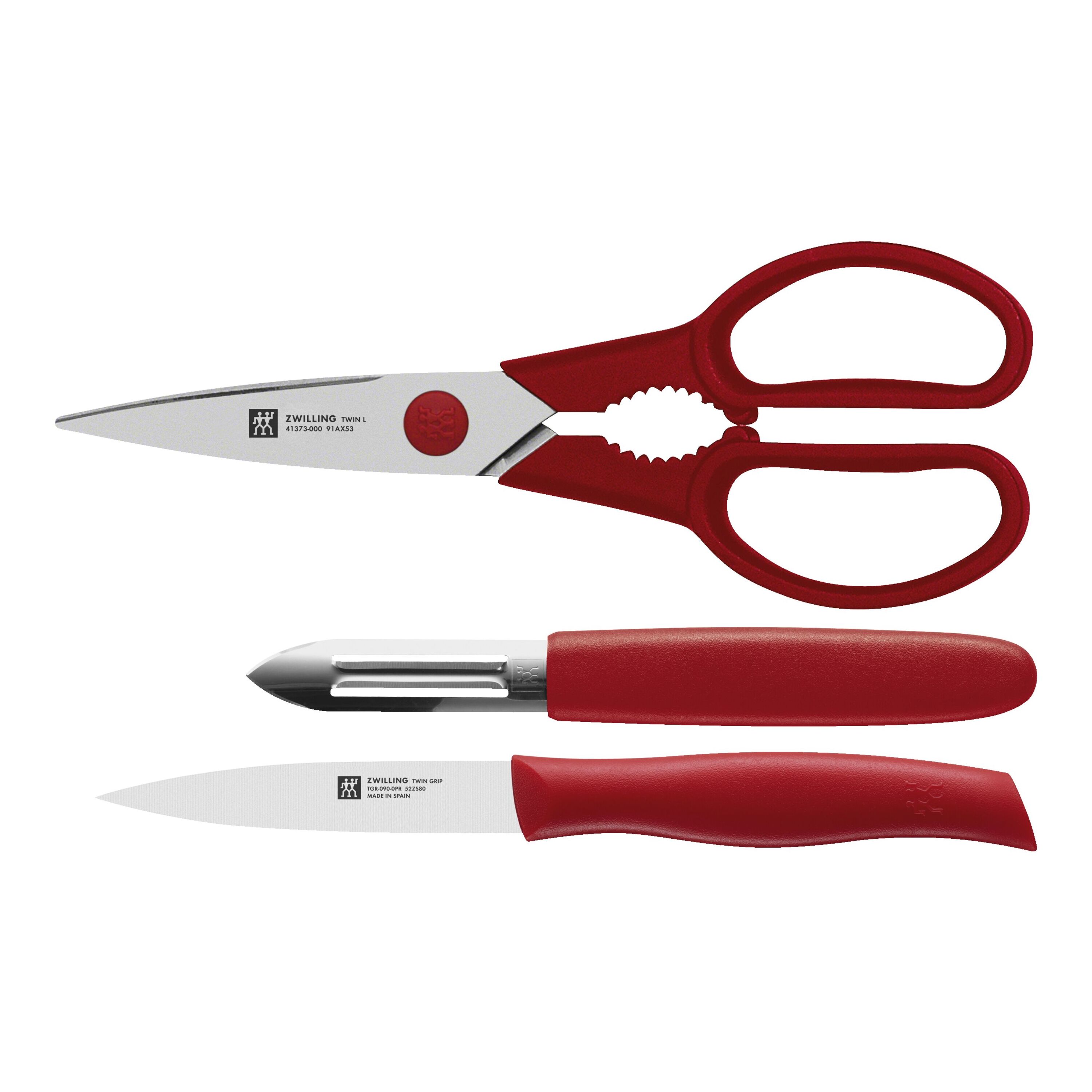 ZWILLING TWIN Grip Messerset 3-tlg, Rot | ZWILLING.COM