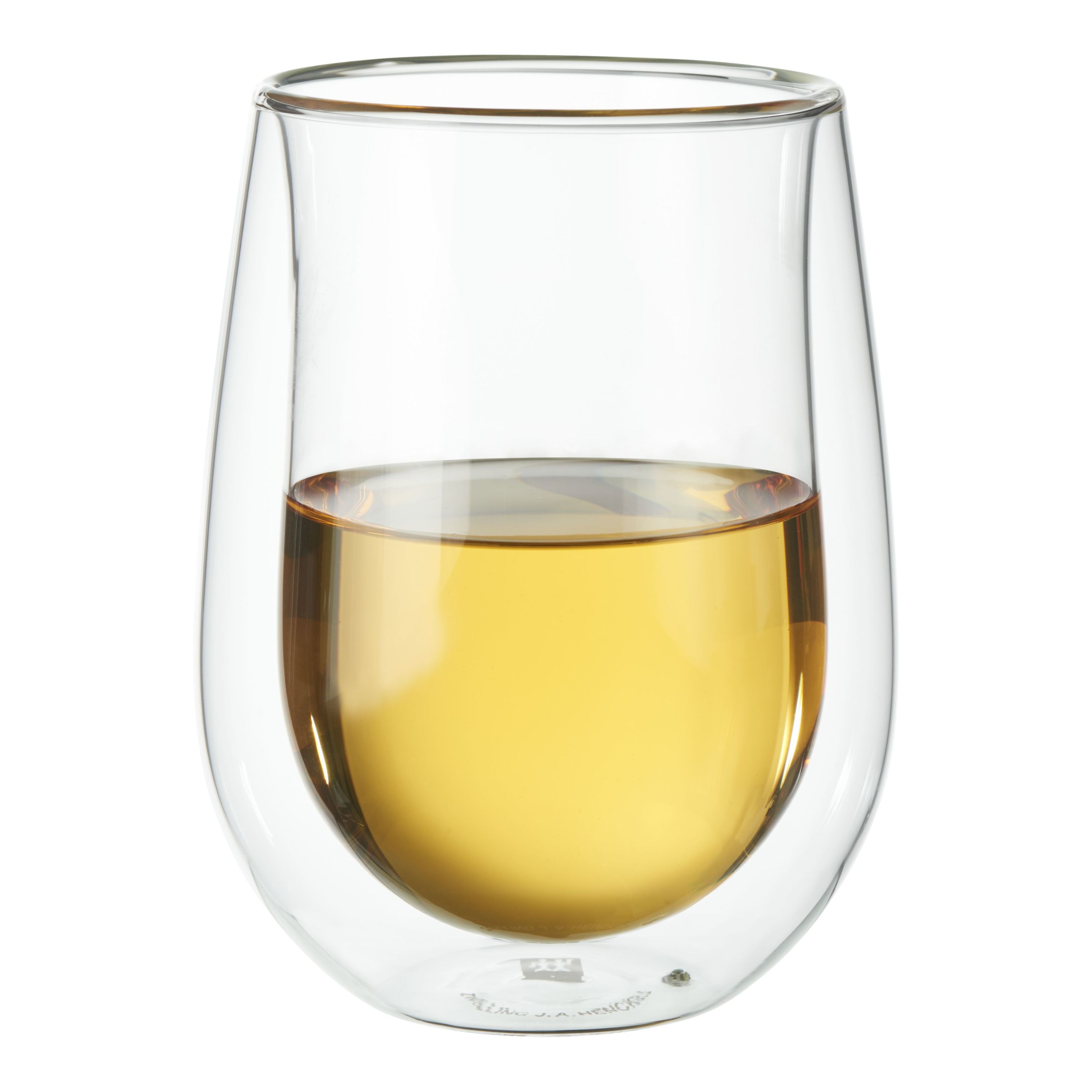 ZWILLING Sorrento Double Wall Glassware 10-oz / 2-pc Stemless white wine  glass