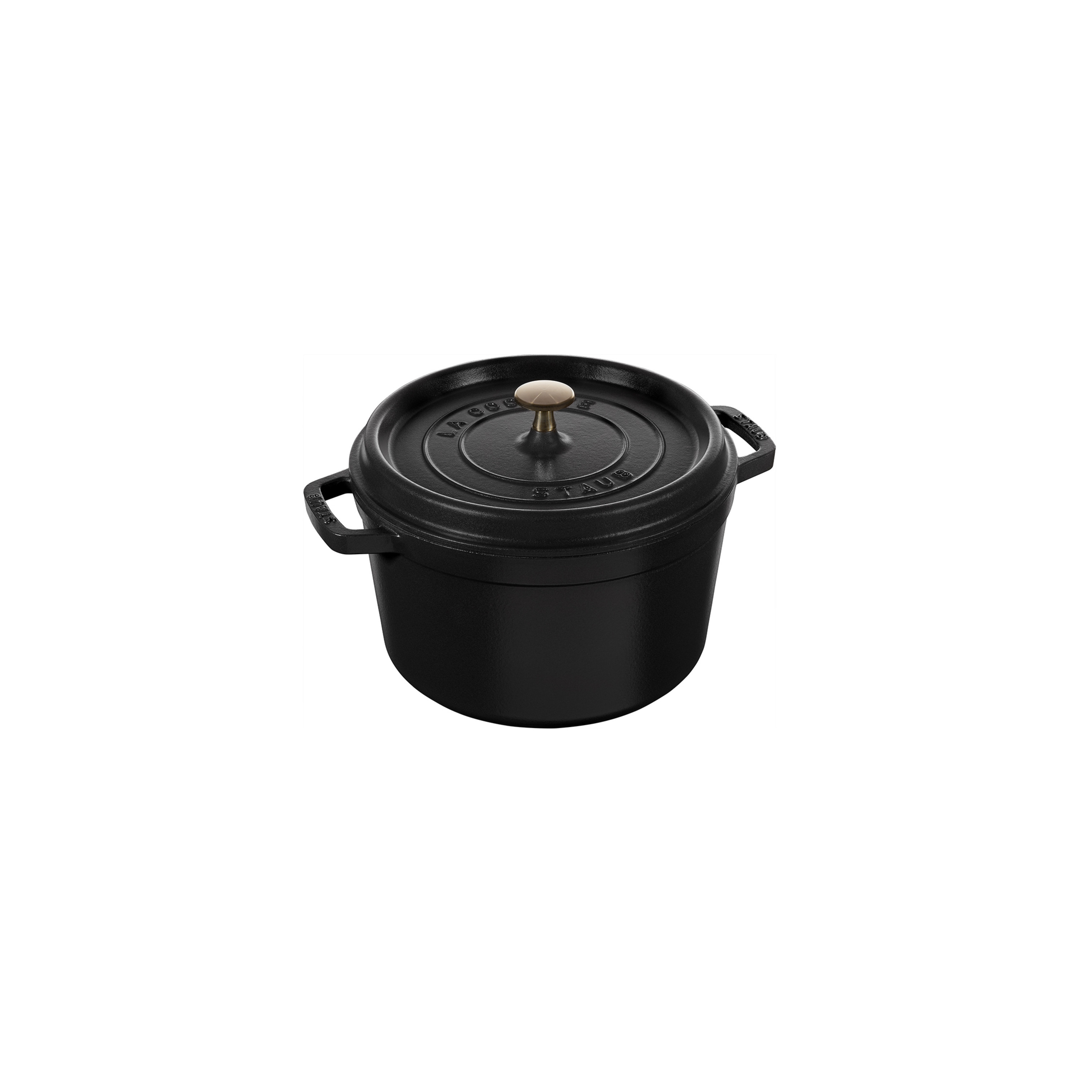 Staub La Cocotte Cocotte tief 24 cm, rund, Schwarz, Gusseisen