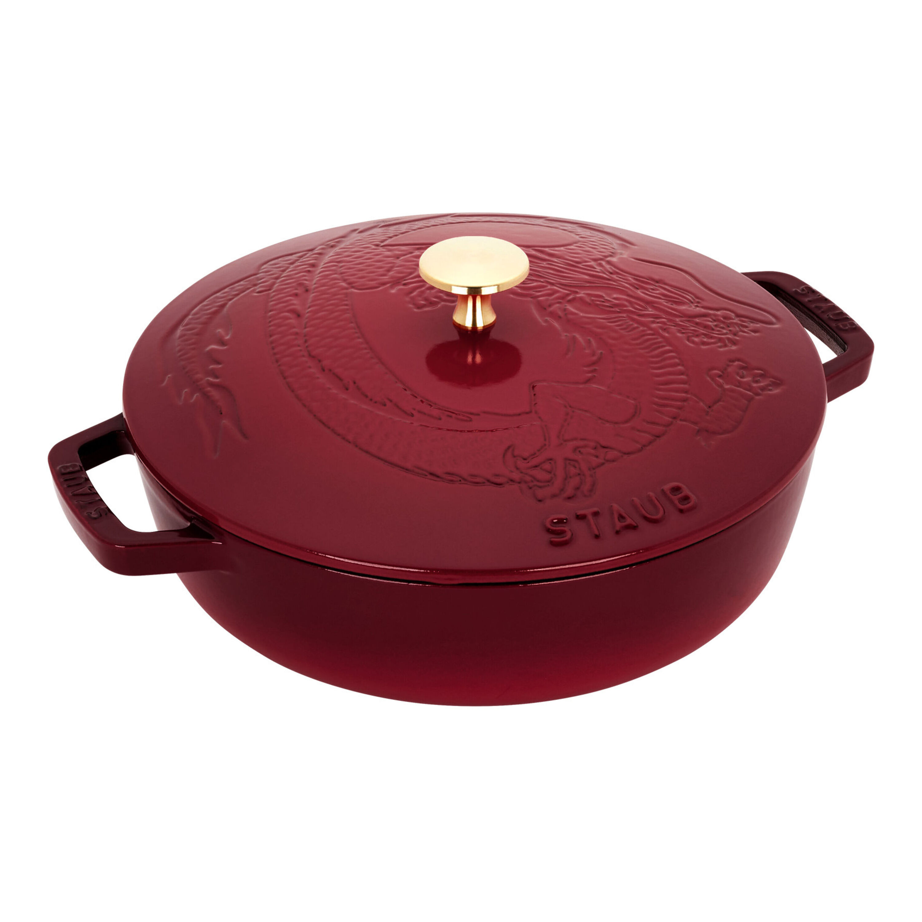 【ラスト】Staub ブレイザー ドラゴン 龍 24 ボルドー Buy Staub Braisers Saute pan dragon | ZWILLING.COM 調理器具