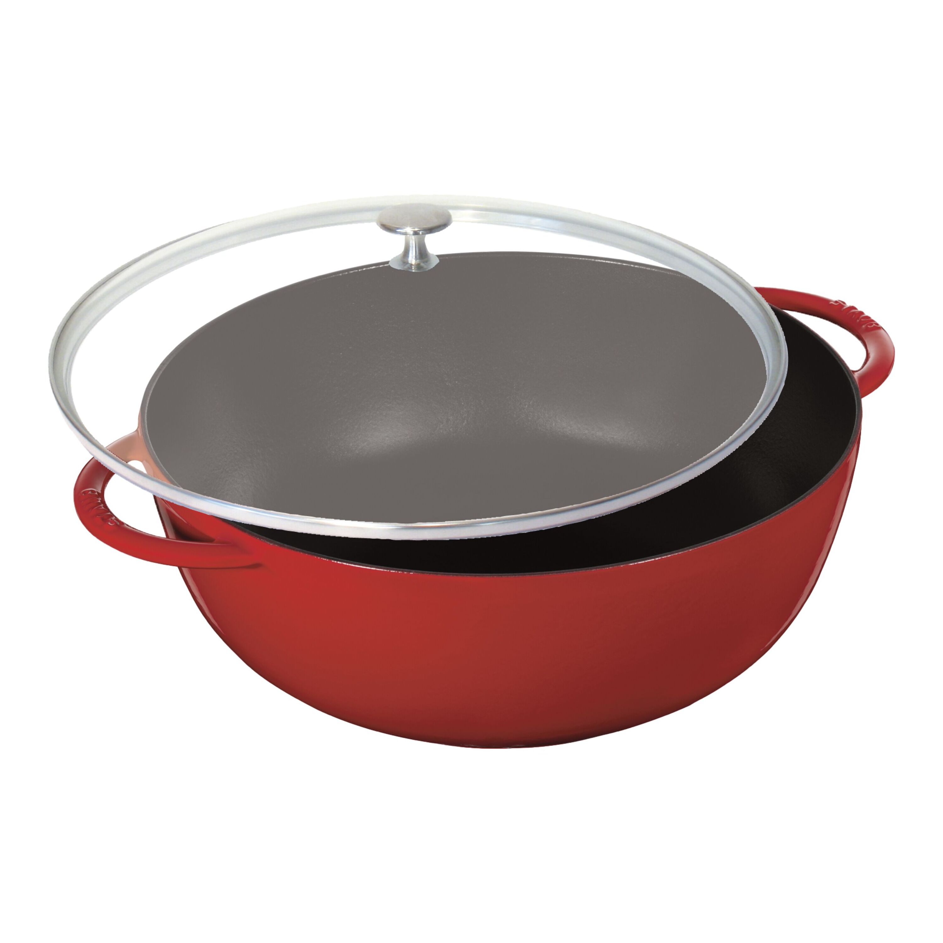 Staub Cast iron 8.25 qt, Wok, cherry Official ZWILLING Shop