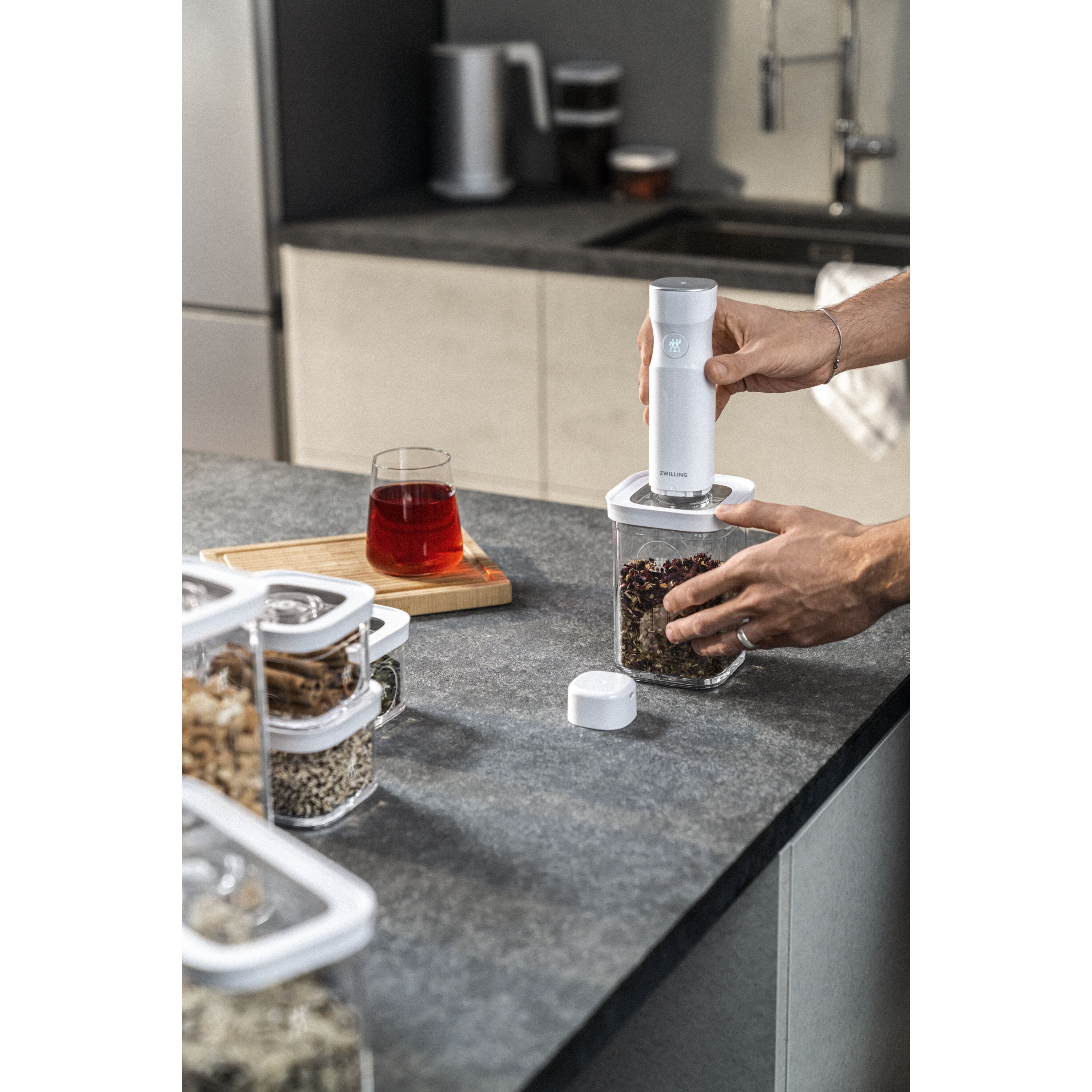 ZWILLING Fresh & Save Glass luchtdichte voedselopslagcontainer, maaltijdbereidingscontainer - groot - La Mer