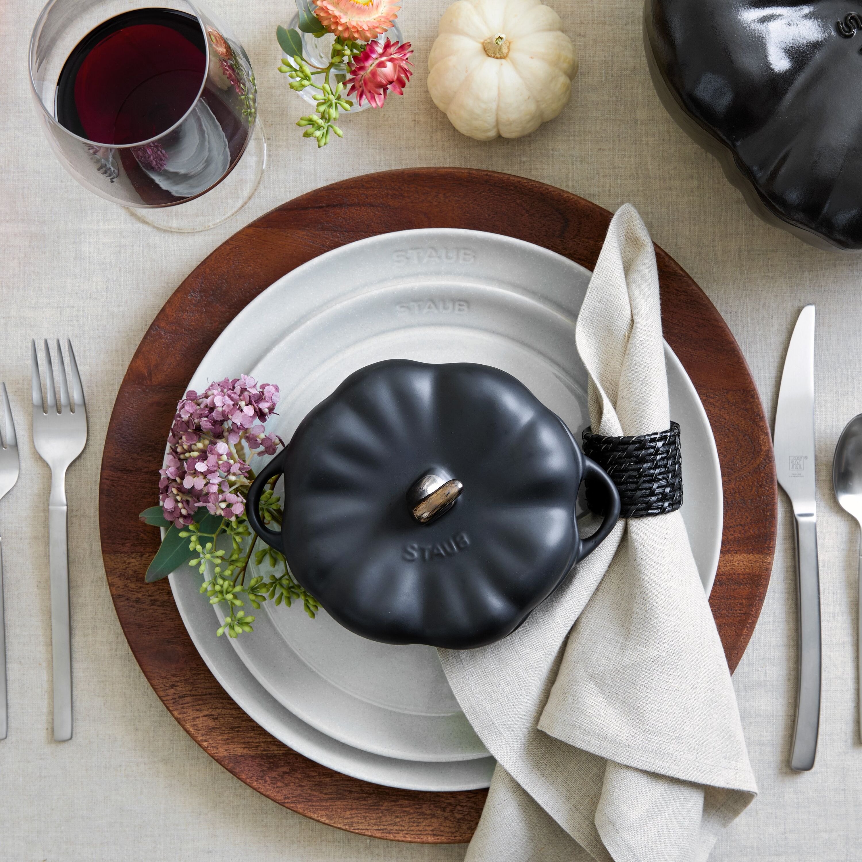 STAUB パンプキンココット１５センチ新品 ストウブ Ceramique パンプキンココット 15 cm, パンプキンスープ