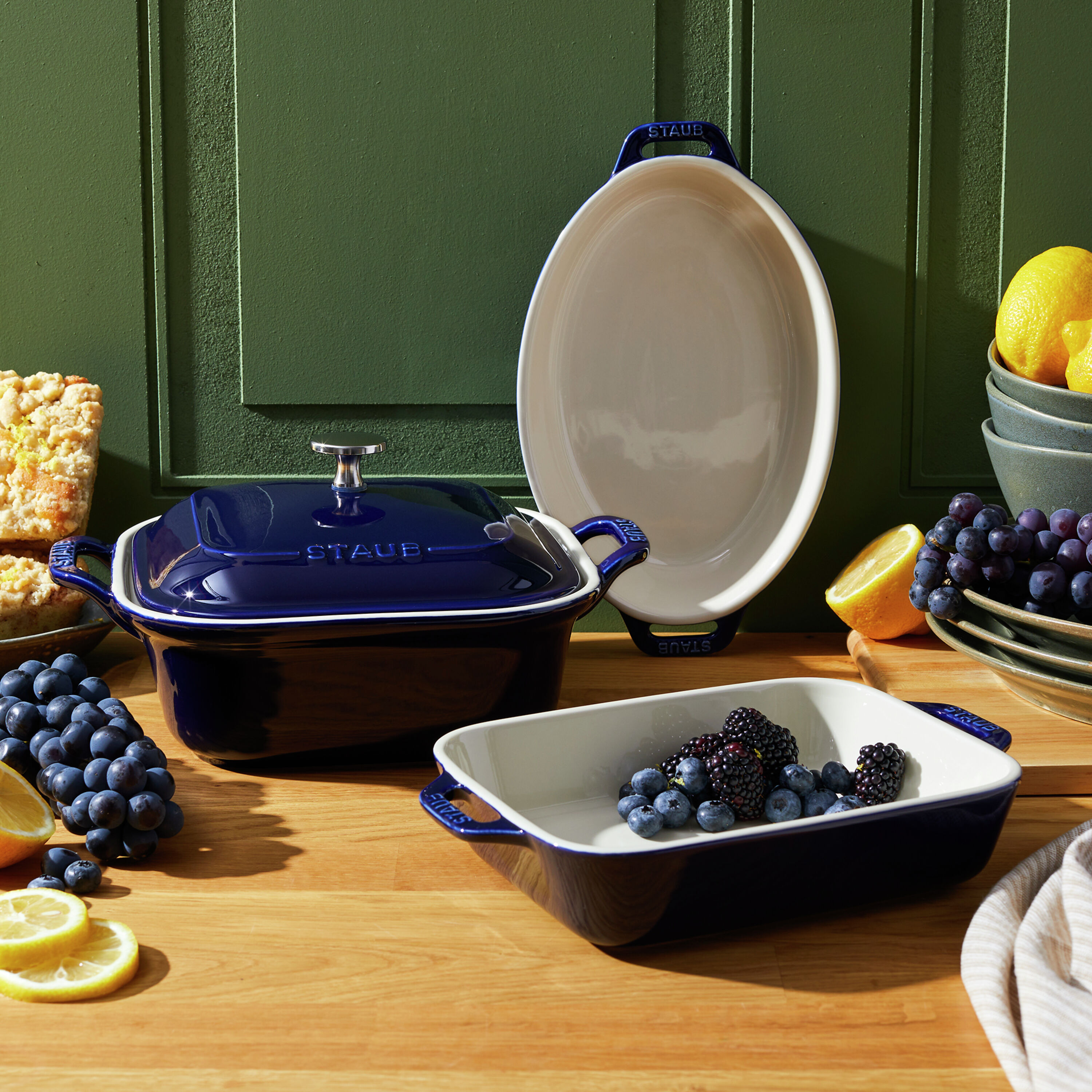 Amazon.co.jp: Staub セラミックベーキングディッシュセット、3点