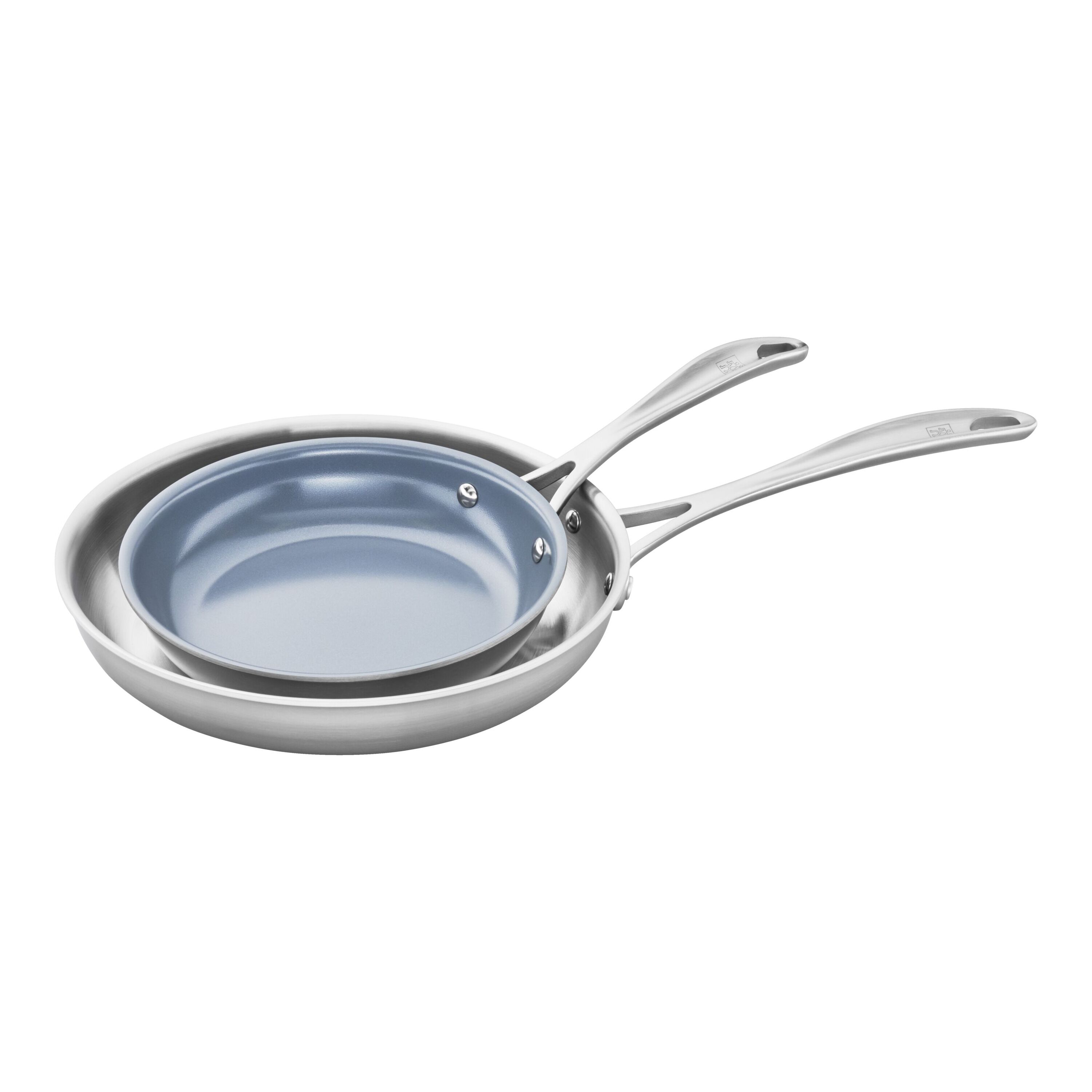 Zwilling Clad CFX Stainless Steel Ceramic Nonstick 9.5 Fry Pan with Lid