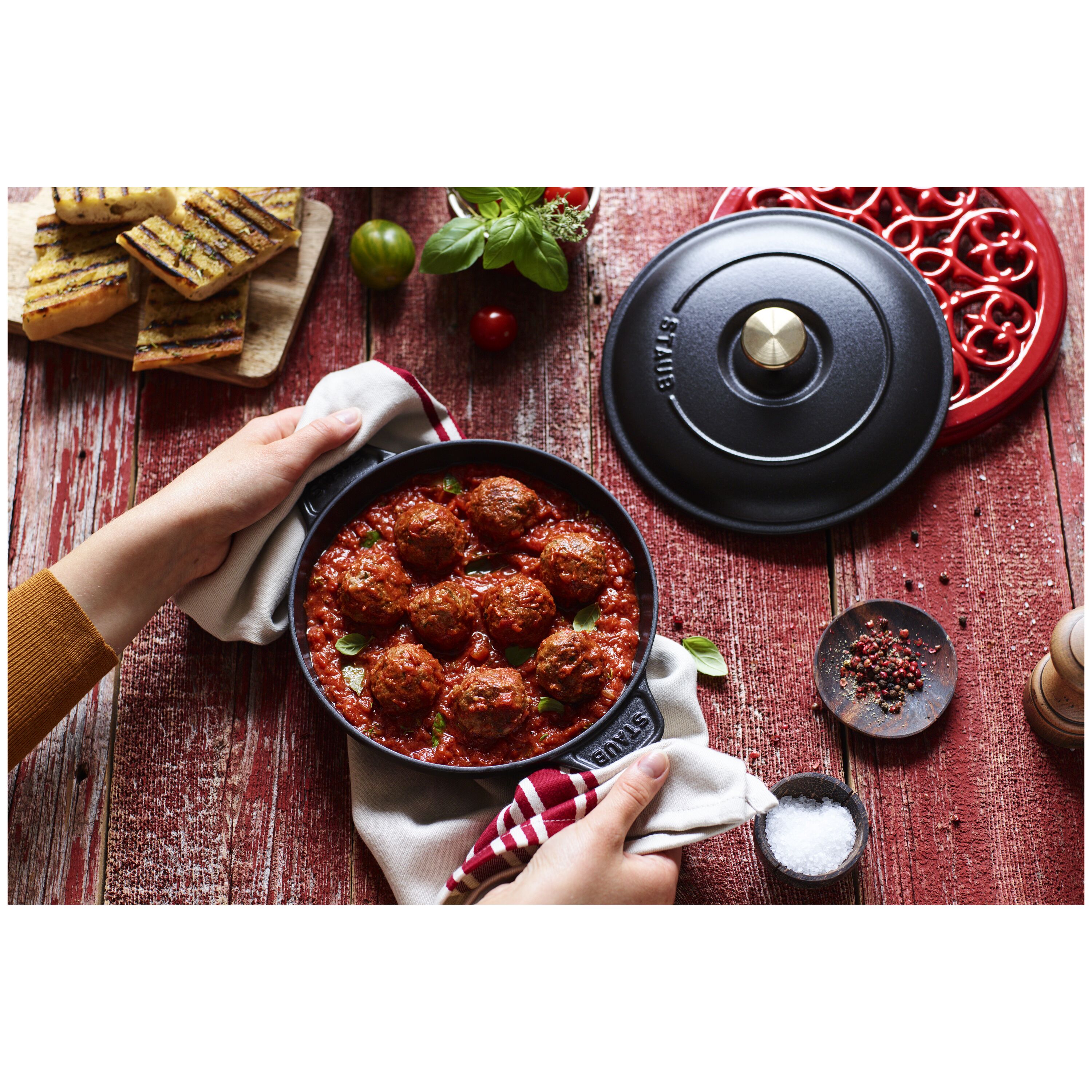 未使用品】 staub ストウブ ステーキプレート ブラック 40509