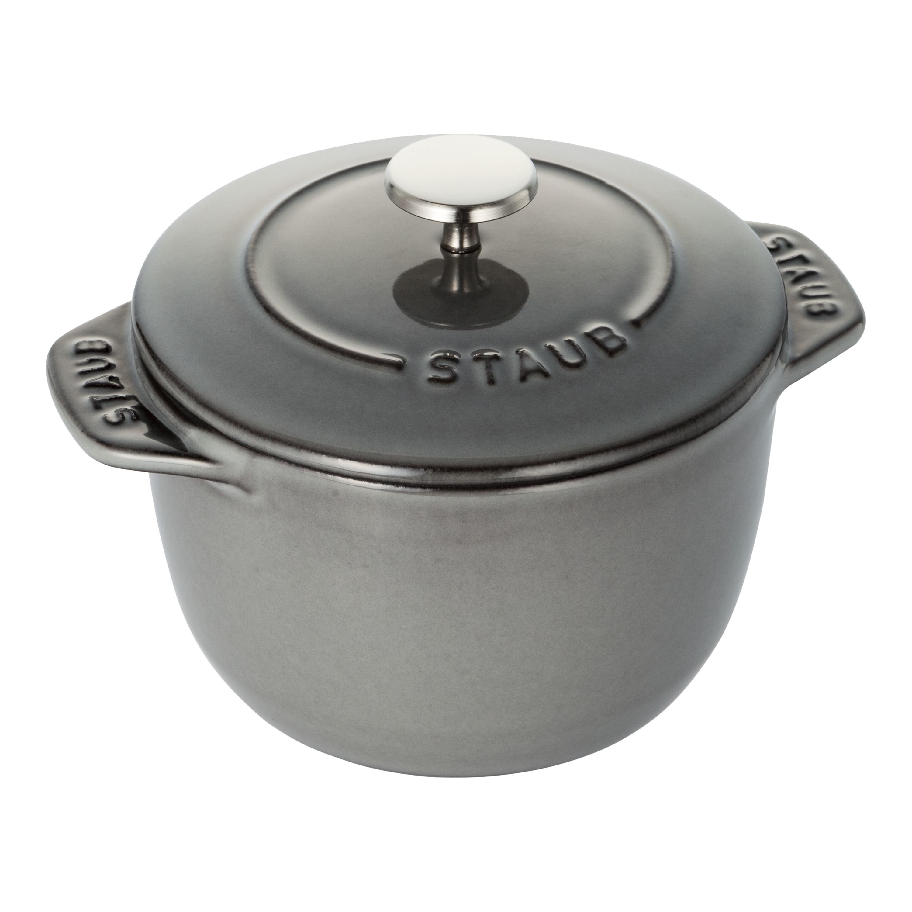 Staub Cast Iron - Specialty Items 0.775 qt, Petite French Oven, graphite  grey