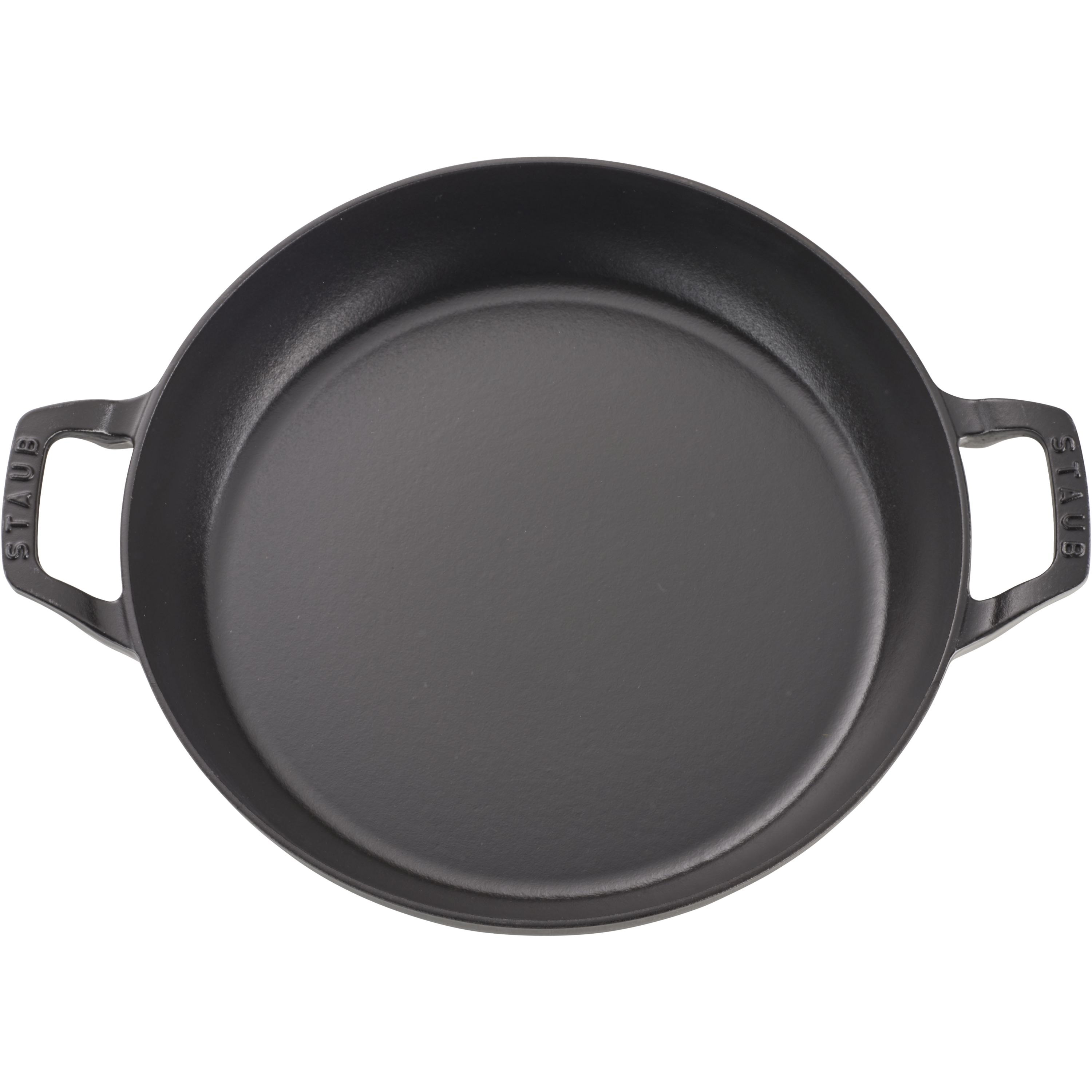 M-COOKER Pre-Seaoned Pizza Pan Cast Iron 12 Inch Dual Loop Handle Skillet  with Two