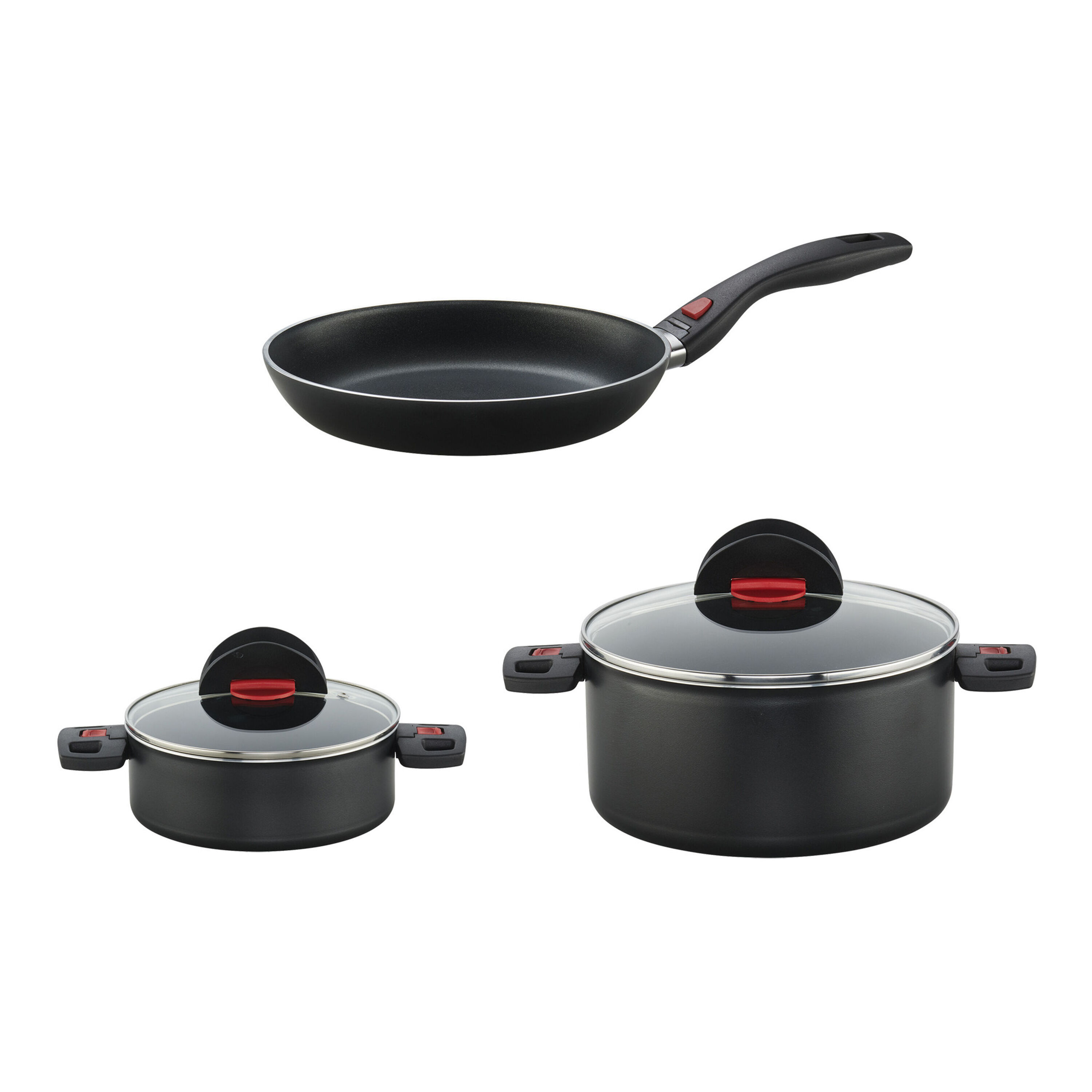 BALLARINI Click & Cook 5pc, Aluminium, Frying pan set Official