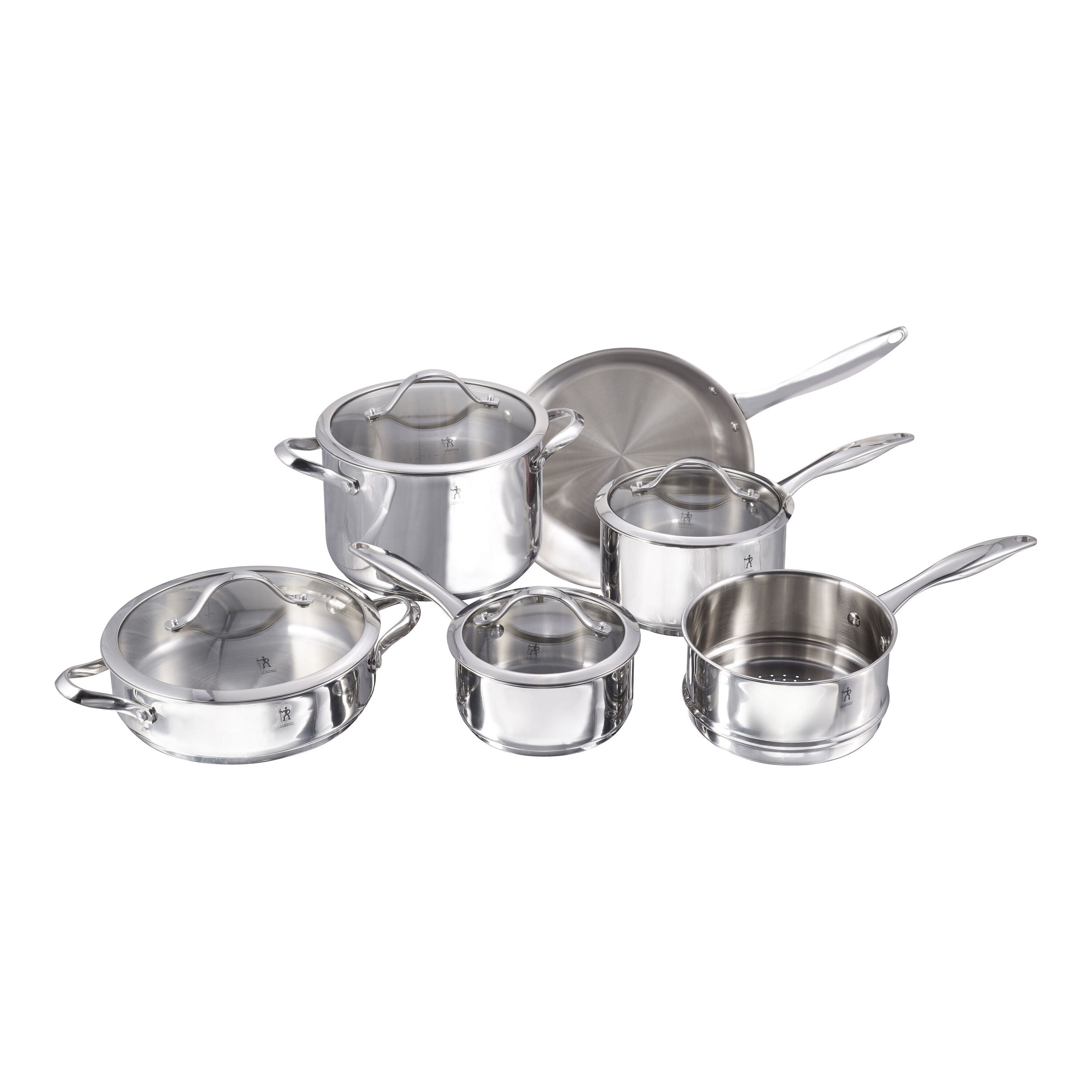 Henckels International Aragon 10 Piece 18/10 Stainless Steel Cookware
