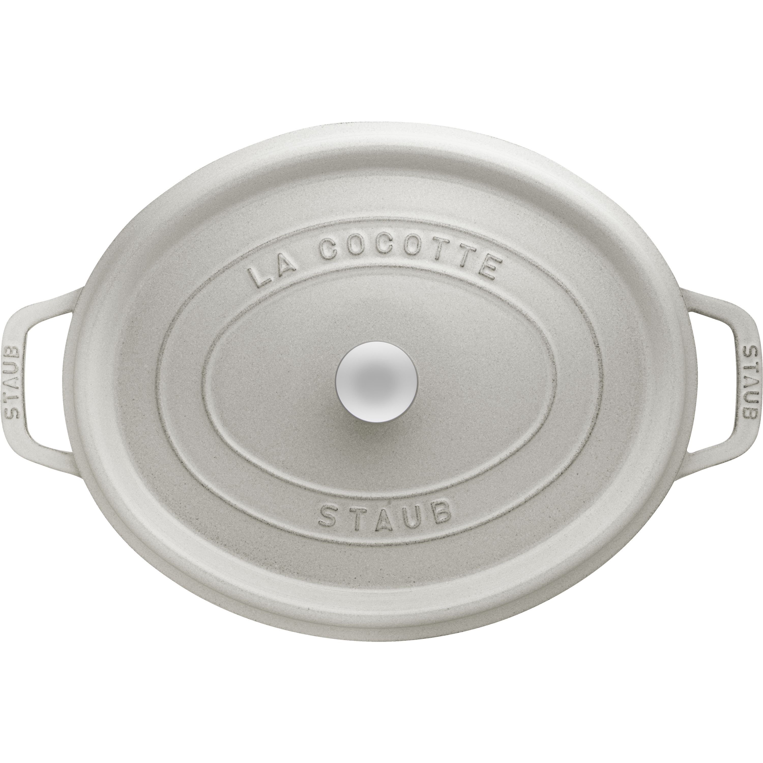  Staub Cast Iron Oval Cocotte, Dutch Oven, 5.75-quart, serves  5-6, Made in France, White: Home & Kitchen