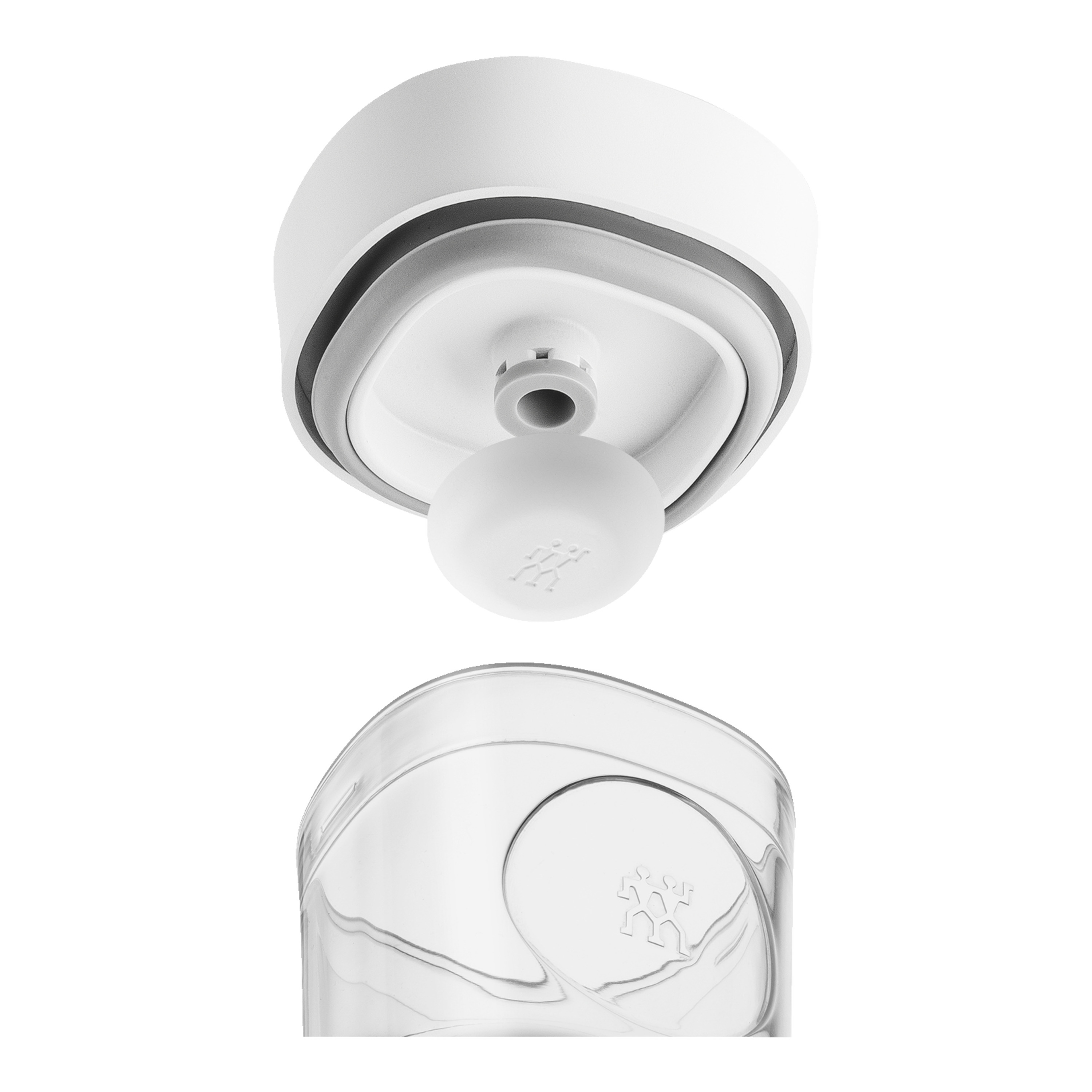 ZWILLING Fresh & Save Cube Diffuser set, 6-delige accessoires voor de vacuümfunctie, BPA-vrij, vaatwasmachinebestendig, wit