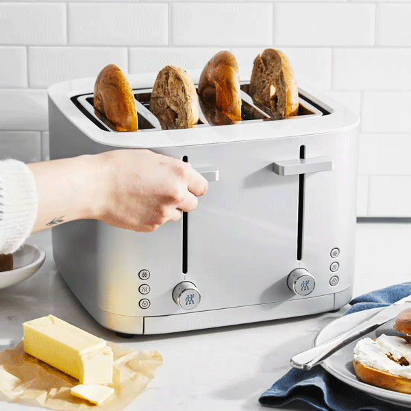 ZWILLING Enfinigy 4-Slice Toaster, Extra Wide 1.5 Slots for Bagels and Toast,  Silver, 4-slot - Harris Teeter