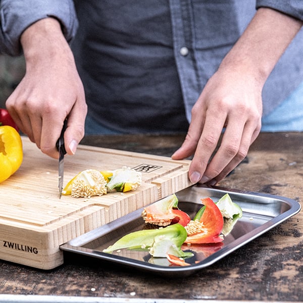Commercial Chef Cutting Board - Premium Chopping Board- Kitchen Cutlery and Charcuterie Station for Serving Meats, Cheese and Vegetables, 18