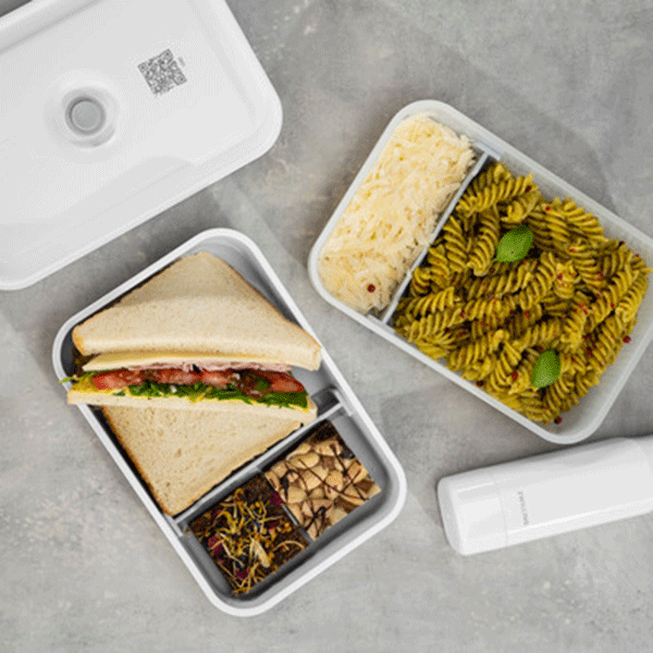 1pc 4-Compartment Bento Lunch Box - Microwave, Dishwasher, and Freezer Safe  - Perfect for Back to School and On-the-Go Meals